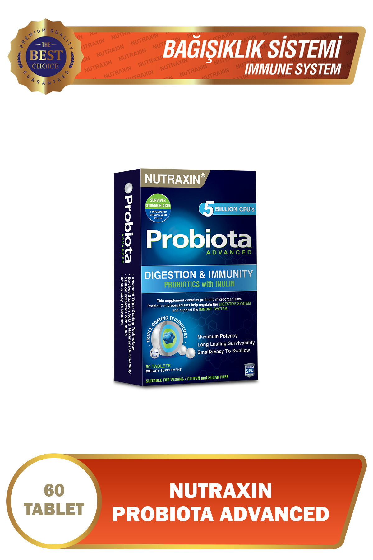 NUTRAXIN PROBİOTA ADVANCED 60 TABLET