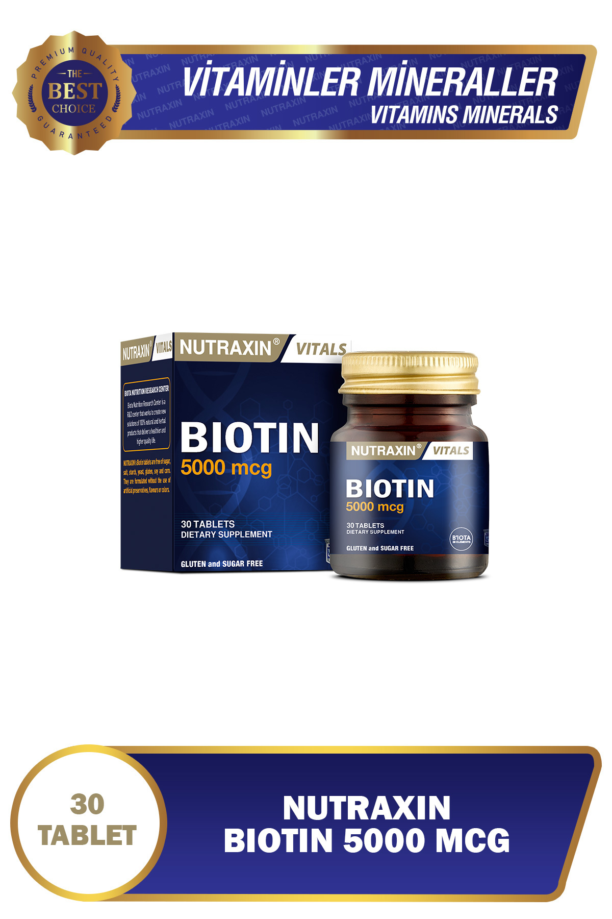NUTRAXIN BIOTIN 30 TABLET