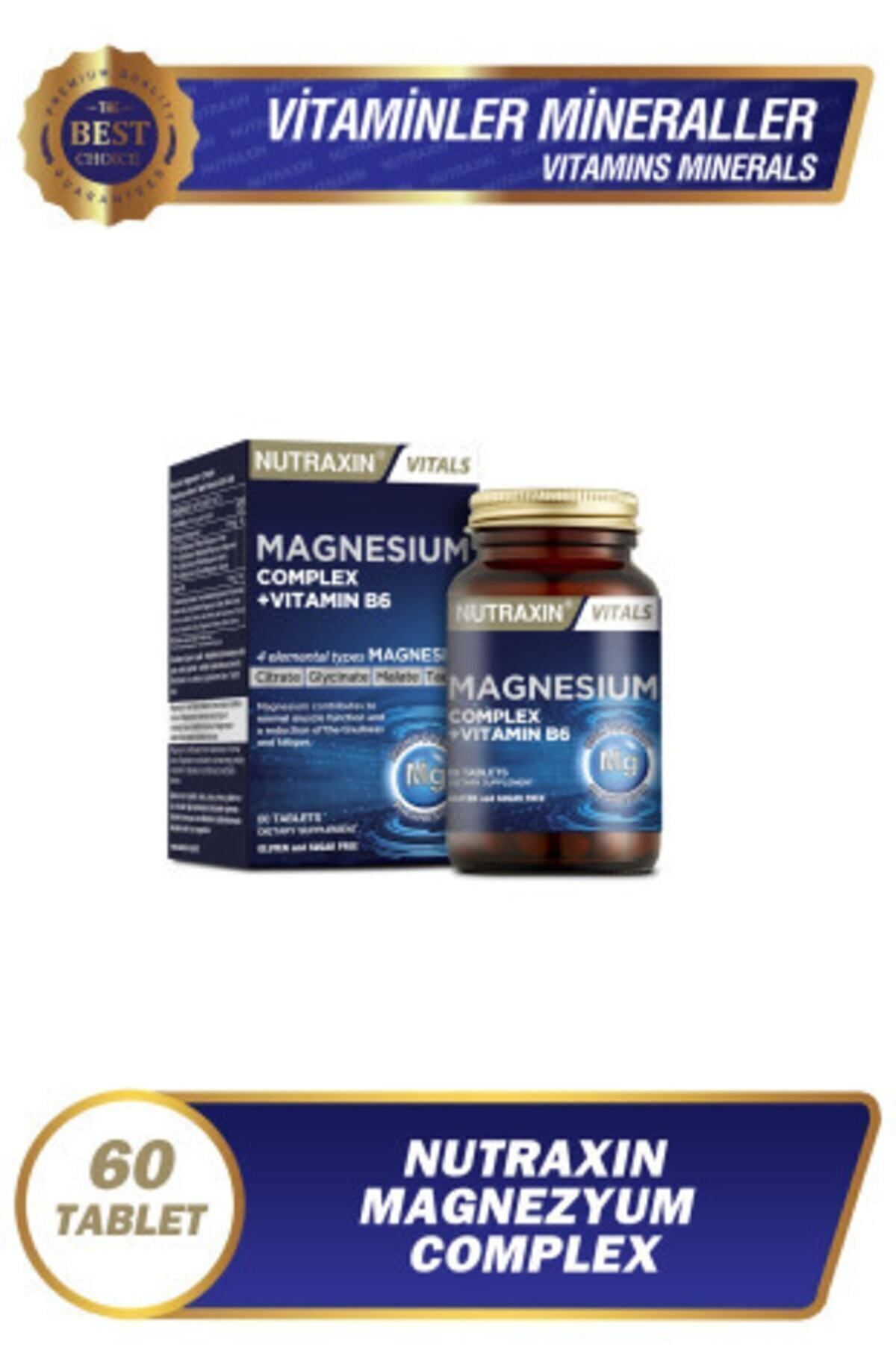 NUTRAXIN MAGNESIUM COMPLEX + VİTAMİN B6 60 TABLET
