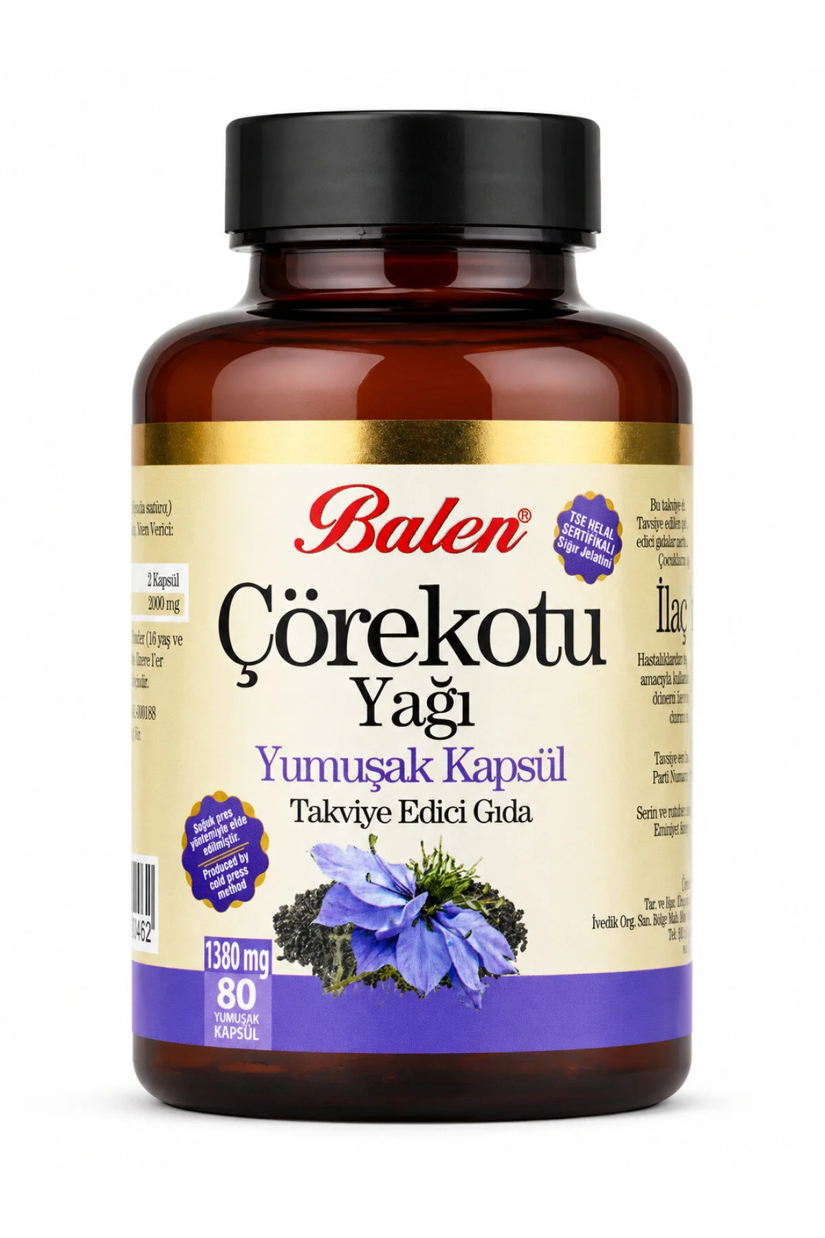 BALEN ÇÖREKOTU YAĞI SOFTGEL 1000 MG 80 KAPSÜL